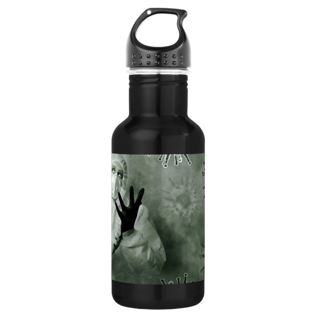 Coronavirus Nurse Edelstahlflasche (Vorderseite)