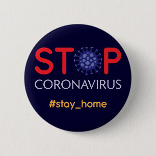 Coronavirus-Präventionskampagne stoppt Krankheit Button
