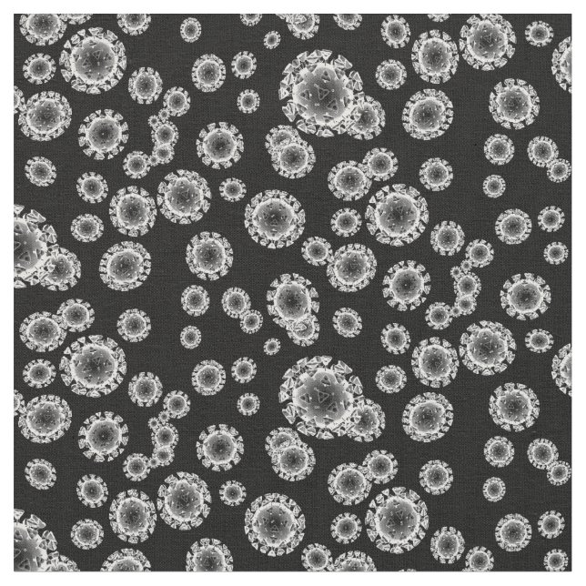 Coronavirus - Schwarz und Weiß Stoff (Nahaufnahme)