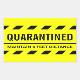 Coronavirus Selbstisolierung Quarantine Rechteckiger Aufkleber