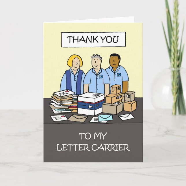 Coronavirus Vielen Dank an Letter Carrier. Karte (Vorderseite)