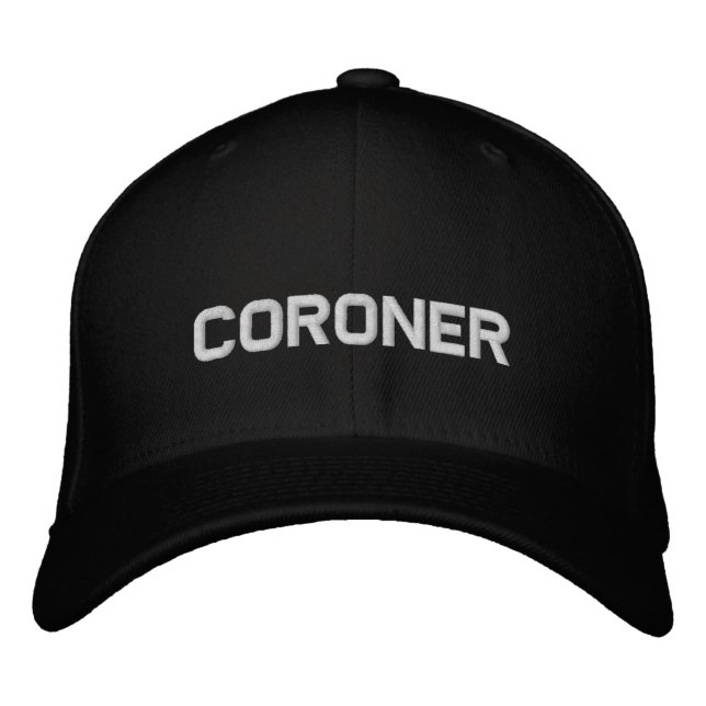 Coroner "einfaches Design" bestickt Baseballkappe Bestickte Baseballkappe (Vorderseite)
