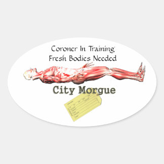 Coroner im Training Ovaler Aufkleber