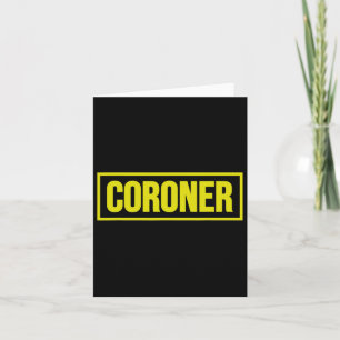 Coroner Uniform Costume Halloween Karte