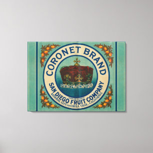 Coronet-Zitrone LabelChula Vista, CA Leinwanddruck
