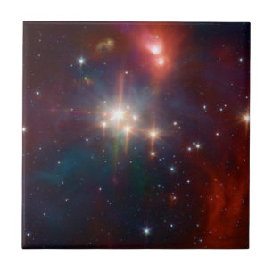 Coronetdie infrarotSternhaufen NASA Fliese