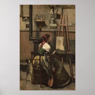Corot - Das Atelier des Künstlers Poster