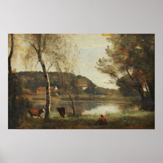 Corot - Der Ville-D'Avray Lake Poster (Vorne)