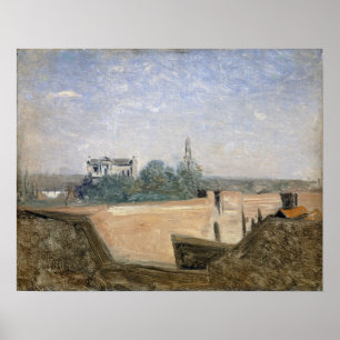Corot - Die Stadtmauern von Arras Poster
