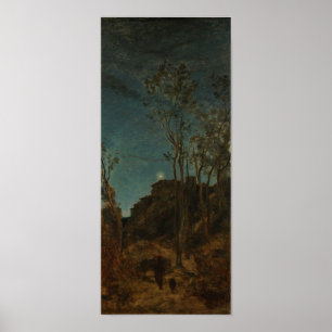 Corot - die viermal täglich (Nacht) Poster