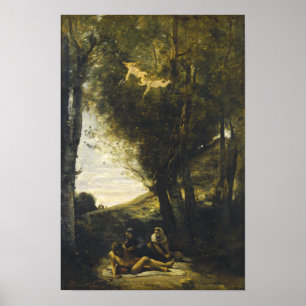 Corot - Heiliger Sebastian, gerettet von den heili Poster
