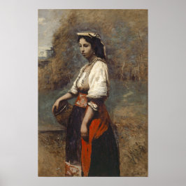 Corot - Italianne at La Fontaine 1865 Poster