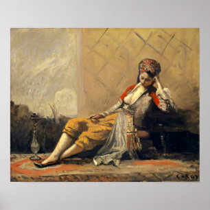 Corot - Kammerdienerin (Odaliske) 1871 Poster