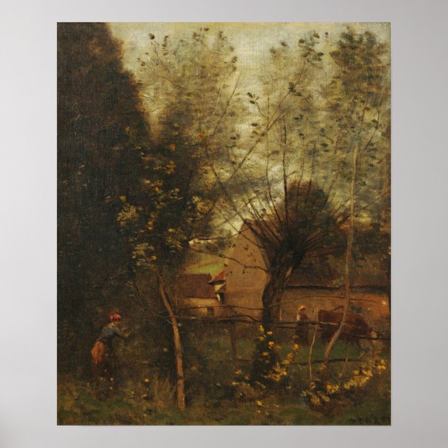 Corot - Landschaft Poster (Vorne)