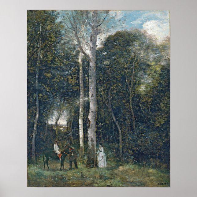 Corot - Löwenpark in Port-Marly Poster (Vorne)