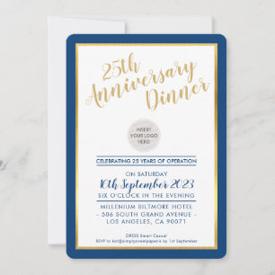 CORPORATE ANNIVERSARY DINNER Modernes Meergold Einladung