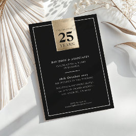 CORPORATE ANNIVERSARY stilvolles Business Black Go Einladung