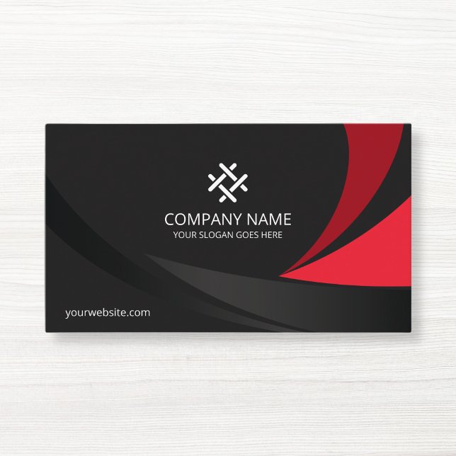 Corporate Beruflich Modern Black Red Premium Visitenkarte (Von Creator hochgeladen)