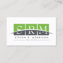 Corporate Beruflich Stylisierte Monogram Green