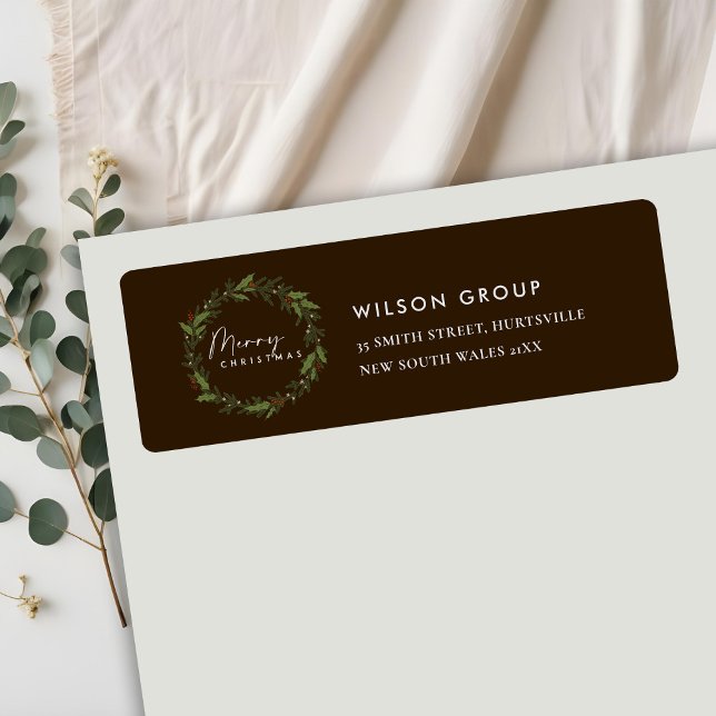 CORPORATE BROWN BERRY WREATH CHRISTMAS-ADRESSE (Von Creator hochgeladen)