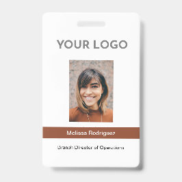 Corporate Brown Mitarbeiter Foto ID Ausweis