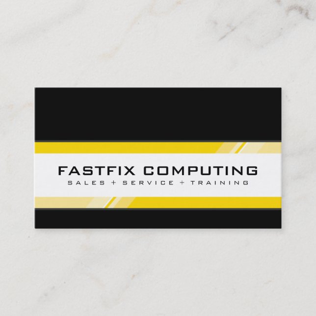 CORPORATE CARD Moderne High-Tech-Gelb Visitenkarte (Vorderseite)