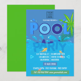 Corporate/Club Summer Pool Party Einladung
