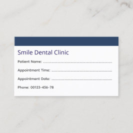 Corporate Dental Appointment Card Dark Blue Terminkarte