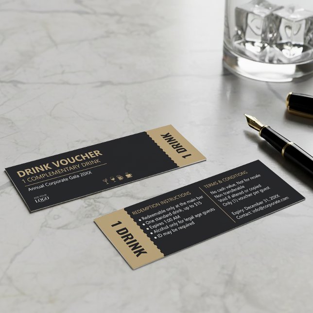 Corporate Drink Ticket | Complimentary Voucher (Créateur téléchargé)