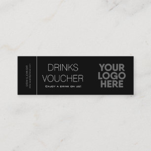 Corporate Drink Voucher Ihre eigene Logo-Karte hin Mini Visitenkarte