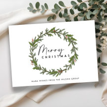 CORPORATE ELEGANT HOLLY BERRY WREATH CHRISTMAS