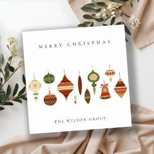 CORPORATE ELEGANT RED GREEN CHRISTMAS STRUMPF FEIERTAGSKARTE