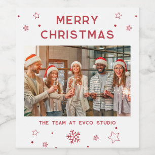 Corporate Foto Moderne Weihnachtsschrift Weinetikett