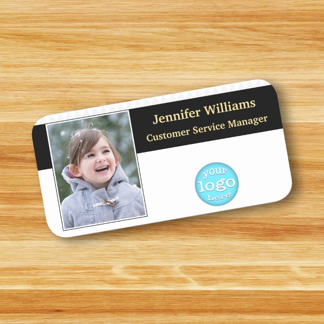 Corporate Führungskraft-ID-Foto für moderne Untern Namensschild (Modern Business Logo Corporate Executive ID Photo Name Tag)