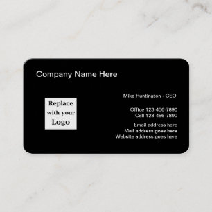 Corporate Führungskraft Logo Schwarze Kerngeschä Visitenkarte