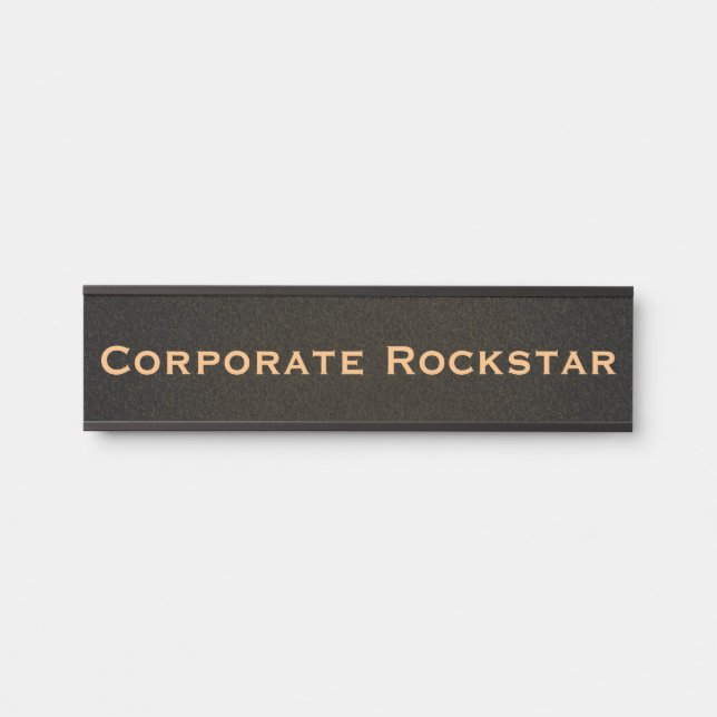 Corporate Funny Black Office Türzeichen Türschild (Vorderseite )