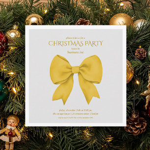 Corporate Gold Bow Weihnachtsfeier Einladung