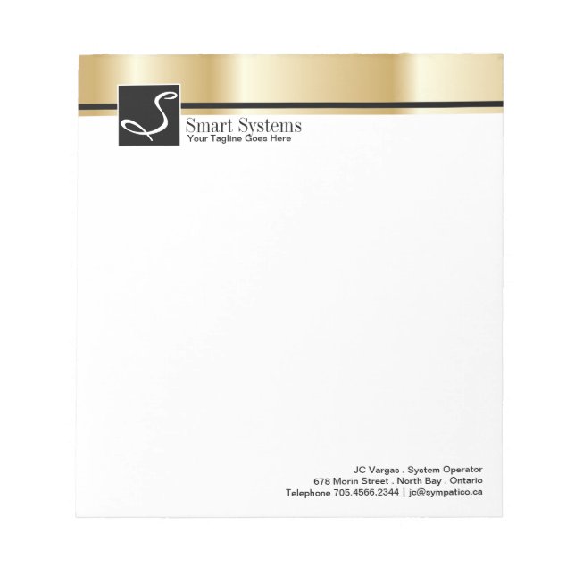 Corporate Gold Notepad Notizblock (Vorderseite)