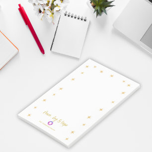 Corporate Gold Stars Peace, Joy Hope Company Logo Post-it Klebezettel