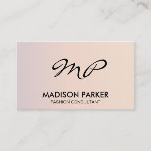 Corporate Gradient Script Monogram Visitenkarte