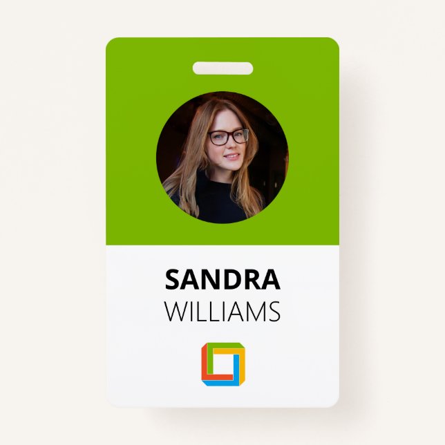 Corporate Green Custom Employee-ID Ausweis (Vorderseite)