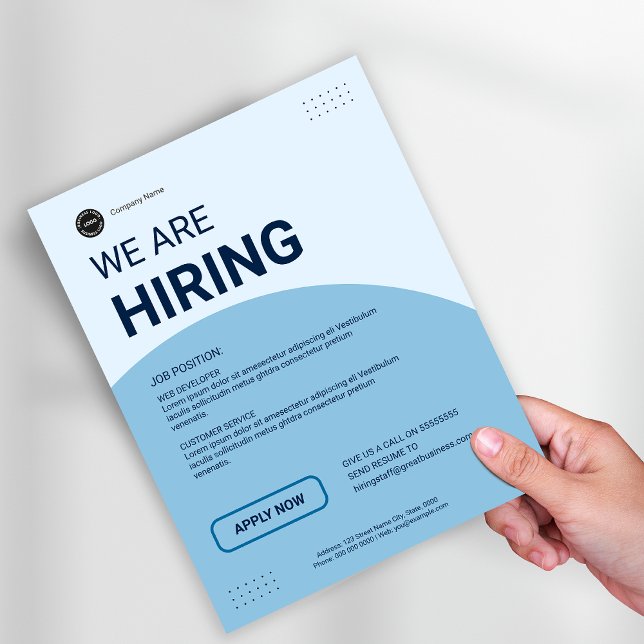 Corporate Hiring Job Vacancy Custom Business Logo Flyer (Corporate Hiring Job Vacancy Custom BUSINESS logo Flyer)