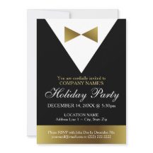 Corporate Holiday Party | Black and Gold Tuxedo