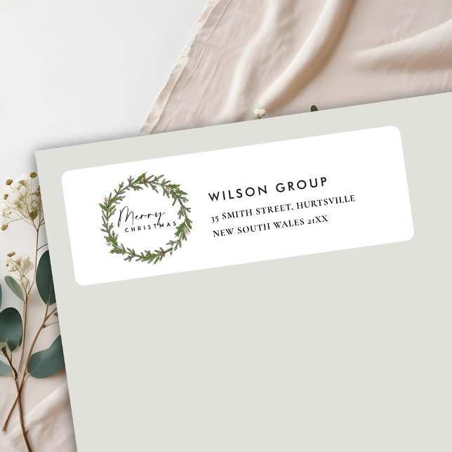 CORPORATE HOLLY BERRY WREATH CHRISTMAS-ADRESSE (Von Creator hochgeladen)