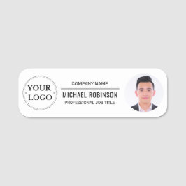 Corporate Logo Beruflich Mitarbeiter Foto Namensschild
