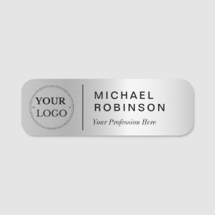Corporate Logo Beruflich Mitarbeiter Imitate Silbe Namensschild