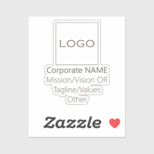 Corporate Logo Vision Tagline Werte Promo Brown Aufkleber