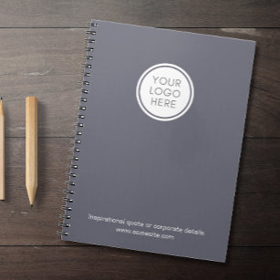 Corporate Notebook mit Logo und Business-Infos Notizblock