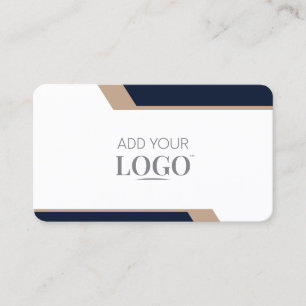 Corporate Professional Moderne Geometrische Navy B Visitenkarte