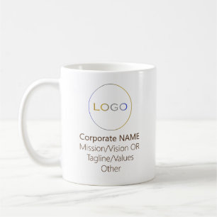 Corporate Round Logo Vision Tagline Brown Promo Kaffeetasse